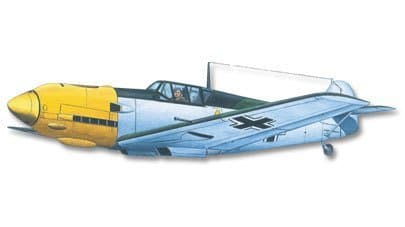 MESSERSCHMITT ME109E RUBBER POWERED BALSA MODEL KIT 14 YEARS &amp; OVER