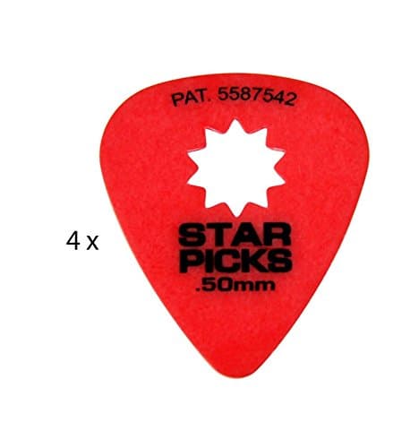 4 Everly Star Picks – 0.5 mm – Red