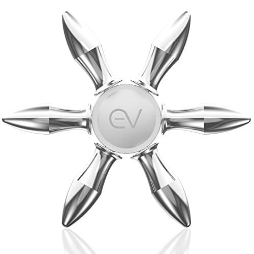Eving Hands Fidget Spinner Ultra Fast Ceramic Bearings Good EDC Toy for Giving Up Smoking, Boredom, ADD and ADHD Adults &amp; Kids about 3~5mins Spin Time - Silver