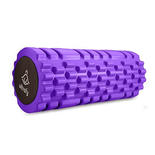 Ultrafy Foam Roller 2-in-1 High-Density Back Leg Exercise Rollers Massage Fitness Equipment for Physical Therapy, Myofascial Release, Muscle Recovery, Tissue Trigger, Full-Body Stretch (13", 8 Colors) (Purple)