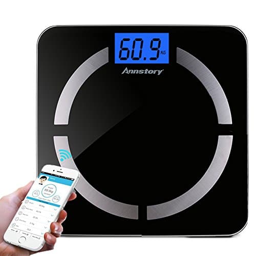 Bluetooth Body Fat Scale by annstory,Smart Scale with Wireless Digital Weight Bathroom Scale with App for iOS Android Devices,Auto Recognition Body Composition Monitor for Weight Loss Fitness Tracking