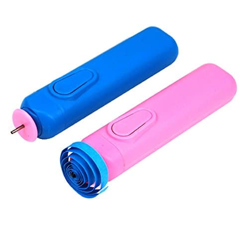 Quilling Paper Strips Rolling Paper Art Hand Made Tools Blue Electric Quilling Pen Through the Battery