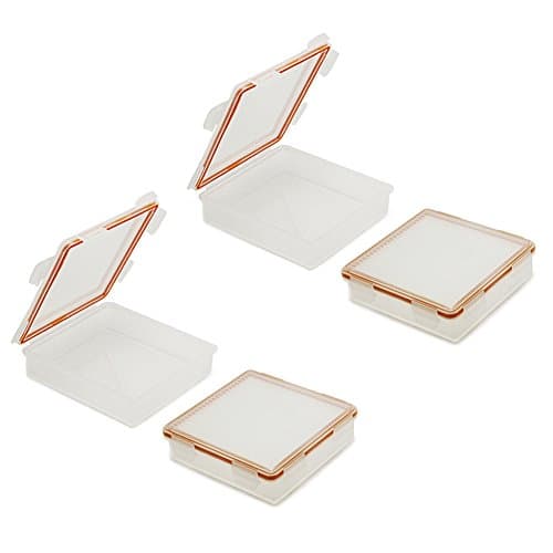 SUPEREX® Hard Plastic Case Holder Tough Store Storage Box IP67 Waterproof or Battery Protection for CR123/ CR2/ AA/ AAA/ 18650 Batteries (4PCS Big)