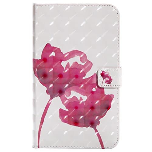 Samsung Galaxy Tab T280 Case , Multi-Function Screen Protector PU Leather , Ultra Slim Lightweight with Stand/Auto Sleep Wake-up Function Ciover Smart Case for Samsung Galaxy Tab T280 Case - safflower + 1X Dust plug &amp; Dustproof cloth