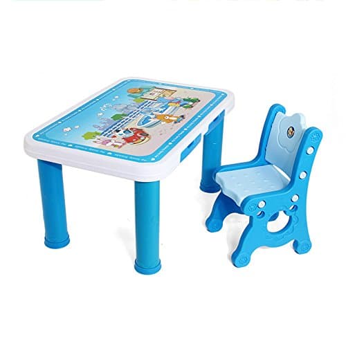 Brisk- Baby learning table and chair set, Kindergarten table, Plastic table, Children's desk, Writing and drawing (Color : 1 table 1 chair-c)