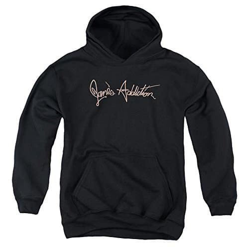 Janes Addiction - Youth Script Logo Pullover Hoodie, Large, Black