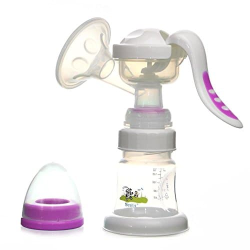 Basilic BPA-Free Two Different Suction Pressures Manual Breast Pump (pink)