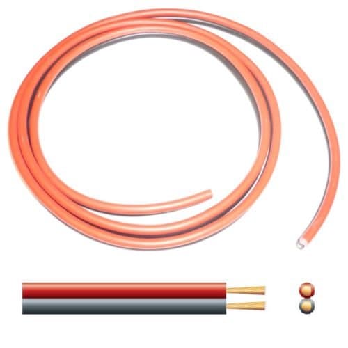 10 METERS 12 VOLT 10 AMP 2 CORE RED AND BLACK CAR BOAT POWER CABLE