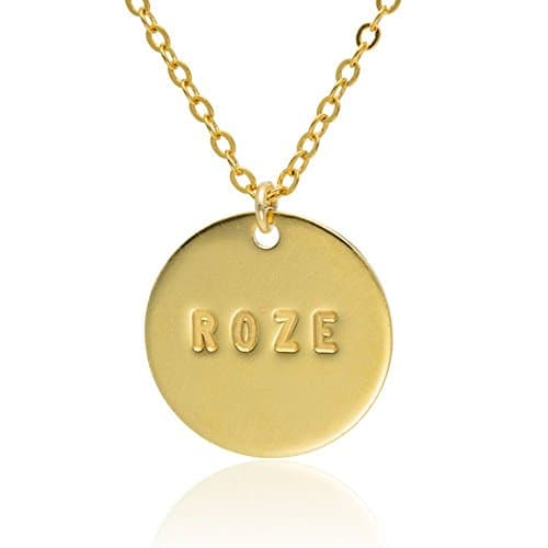 Personalized Name Disc necklace Initial Name necklace Delicate Personalized pendant 14ct Gold Filled or 925 Sterling Silver jewellery minimalist jewellery