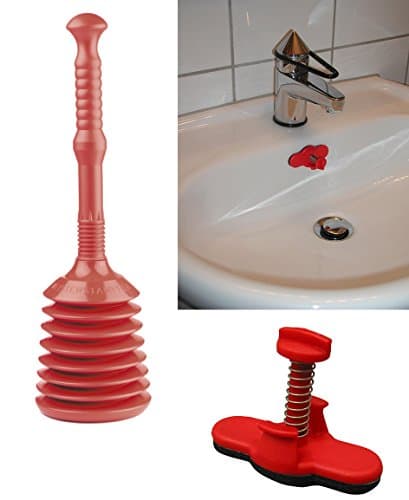 Plunger – Fix Blocked Drains and Sinks with our Big Master Plunger – (red) by Turboproducts