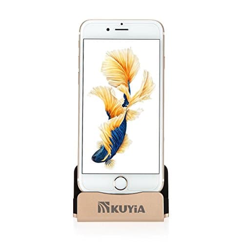 KUYIA USB Charge Dock Stand Station Desktop Charge Dock and Sync Compatible with Iphone5/5s/5c and Iponoe6/6s and iphone6Plus/6s Pls (Gold)
