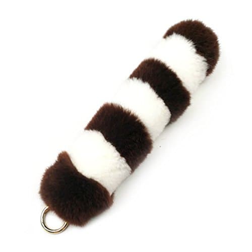 Rex Rabbit Tail Tail Pendant Fox Squirrel Tattoo Tail Jewelry Tail Pendant cosplay Toy Key Ring Tote Bag Backpack Accessories Charm Charm Handmade Fur Toy (Brown)