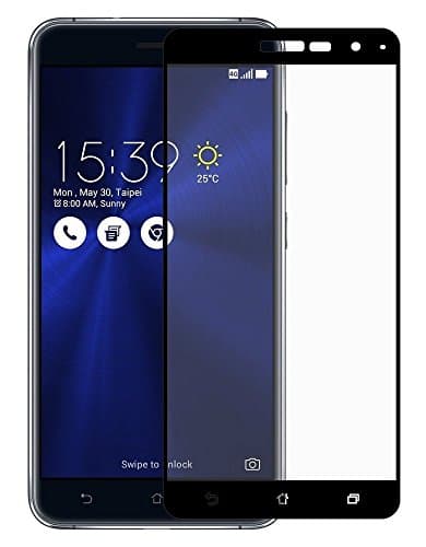 Weideworld 2 Pack Asus Zenfone 3 ZE520KL 5.2" Screen Protector - Full Coverage Tempered Glass Screen Protector(Thickness 0.3 mm) HD Quality, Rounded Corners 2.5D, 9H High Shock Resistance-Black
