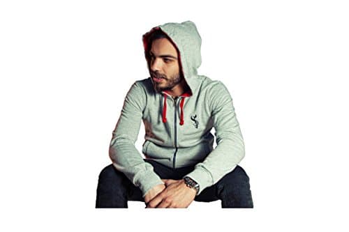 Creative Authentic Arabic Men Gray Hoodies (XL)