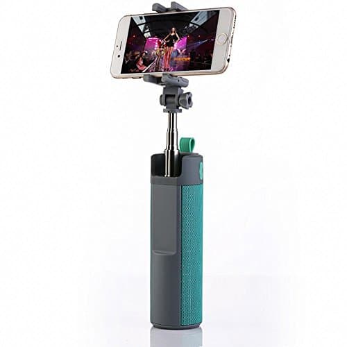ONTA Portable Outdoor Bluetooth Speaker,4-in-1 Wireless Extendable Handheld Selfie Stick,Built-in Power Bank,Cellphone holder.