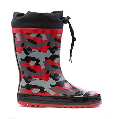 Wellygogs Boys Camouflage Drawstring Welly
