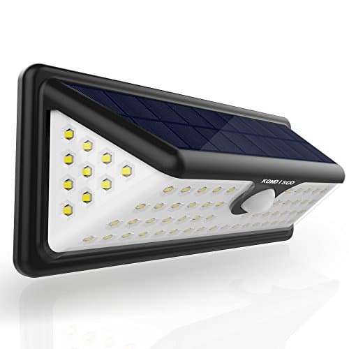 KONDISCO 72LED Solar Light, Solar Wall Light, Solar Outside Waterproof Light , Solar Powered Lamp 72LED 6000K Color Temperature Wide Angle Movement Sensor for Garden, Terrace, Path Lighting, Garden Decoration, Garage, Staircase etc.
