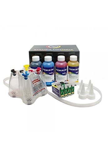 CISS for Epson with 400 ml High Quality Inktec for Ink Cartridges Series T27 x l, T2701, T2702, T2703, T2704 Printers and Epson WorkForce WF-3620DWF, WF-3640DTWF, WF-7110DTW, WF-7610DWF, WF-7620DTWF