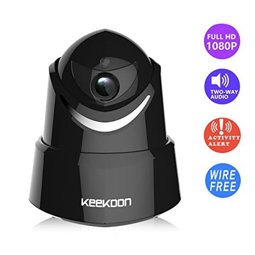 Wireless Internet Security Camera 1080P HD AEJOK Rotating Wall Mounted Wired IP Indoor Yard Home Security Camera | Support 64GB SD Card &amp; Motion Sensing &amp; Pan/Tilt &amp; IOS/Android APP &amp; Talking Audio