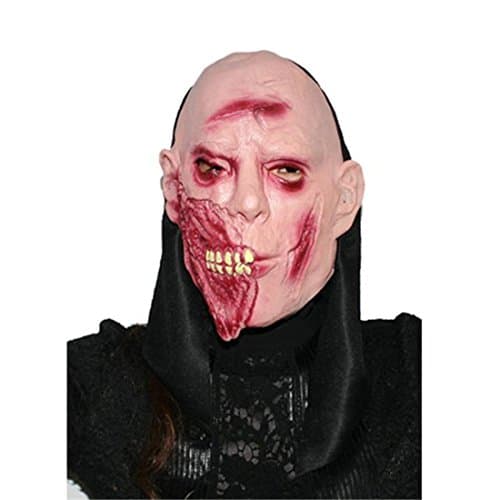 Moonuy Halloween Party Cosplay Mask,Rubber Ghost Terror Pullover Full Head Latex Evil Spirits Style Face Mask(B)