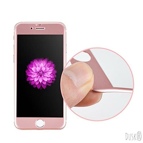 Dusk Iphone 7 PLUS Tempered Glass Full Coverage Screen Protector for Apple iPhone 7 PLUS 3D Curved Carbon Fibre For Maximum Protection 9H Hardness iPhone7 PLUS (7 PLUS ROSE GOLD)