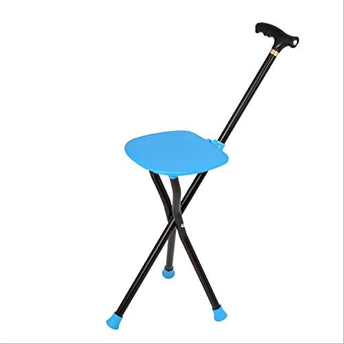 LL-Multi-Function Stick Cane Stool Folding Aluminum Alloy Three-Turn Walking Stick Chair