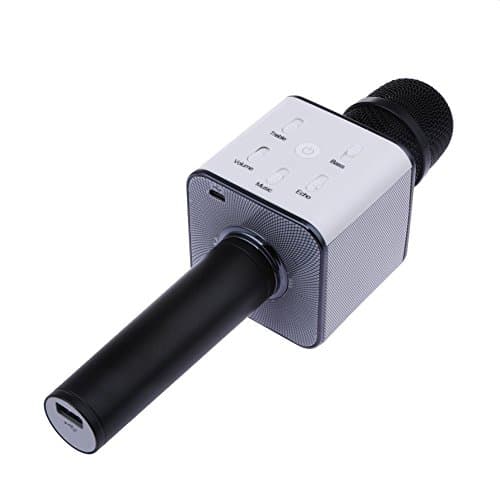 Wireless &amp; Bluetooth Portable Karaoke Microphone Speaker Compatible with all Android &amp; IOS devices,3 in 1 Upgraded Built-in KTV Party Singing Player Music, Black and Gold