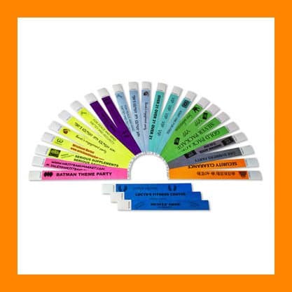 Customise with Your OWN Logo & Text - 100 Pack - Secure Anti-Rip Waterproof Tyvek Wristbands for Pubs Parties Clubs, Festivals, Events and Decoration. Premium Quality Security Labels - 19mm