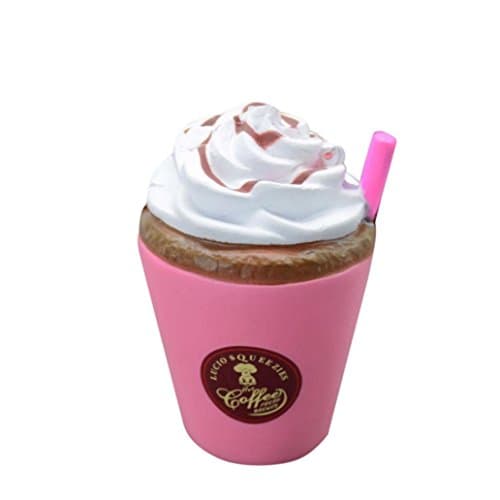 Squeeze Popcorn Cup Squishy Slow Rising stress relief Easter Phone Strap toys (11 x 7cm, Pink)