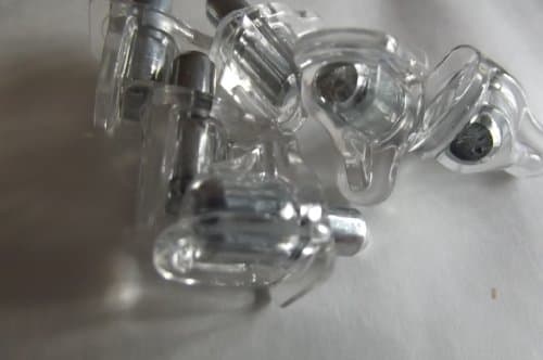 12 CLEAR TRANSPARENT FINISH SHELF SUPPORT STUD PLUG PIN STEEL PIN 5MM (CLEAR)