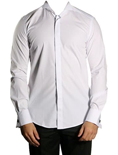 MUGA Wing Collar Extra Long Sleeve Shirt -  white - Large