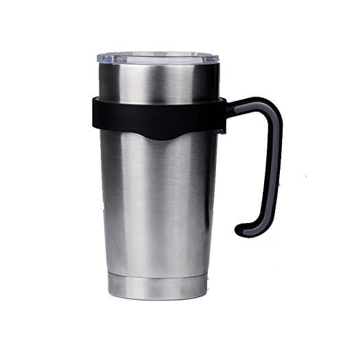 Vinus® Anti-Slip Cup Holder Handle Replacement for 20 Oz Yeti Tumbler Rambler Travel Cup Black (Cup Holder Only)