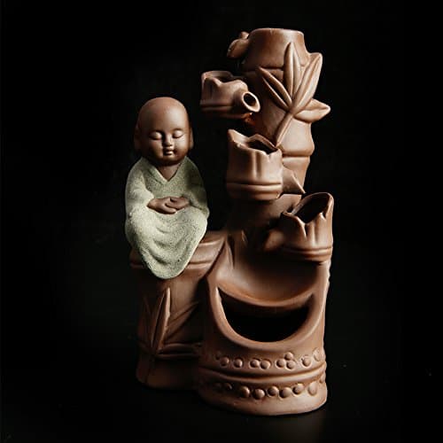 Ceramic Backflow Incense Burner Incense Holder With Pen Holder Desktop Decor,A