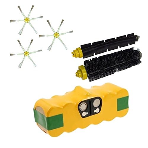 JSD – 4500 mAh Battery Life Extra + Brushes Kit for Irobot Roomba Series 600, 601, 602, 603, 604, 605, 606, 607, 608, 609, 610, 611, 612, 613, 614, 615, 616, 617, 618, 619, 620, 621, 622, 623, 624, 625, 626, 627, 628, 629, 630, 631, 632, 633, 634, 635, 636, 637, 638, 639, 640, 641, 642, 643, 644, 645, 646, 647, 648, 649, 650, 651, 652, 653, 654, 655, 656, 657, 658, 659, 660, 661, 662, 663, 664, 665, 666, 667, 668, 669, 670, 671, 672, 673, 674, 675, 676, 677, 678, 679, 680, 681, 682, 683, 684, 685, 686, 687, 688, 689, 690, 691, 692, 693, 694, 695, 696, 697, 698, 699