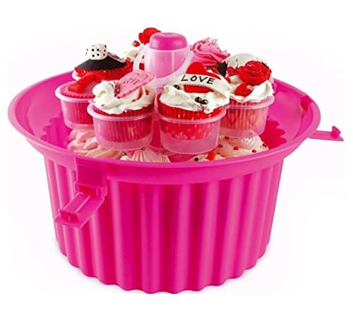 3 Tier 24 Cupcakes Holder - Plastic Construction - 3 Removable Trays - Each Tray Can Hold 8 Cupcakes