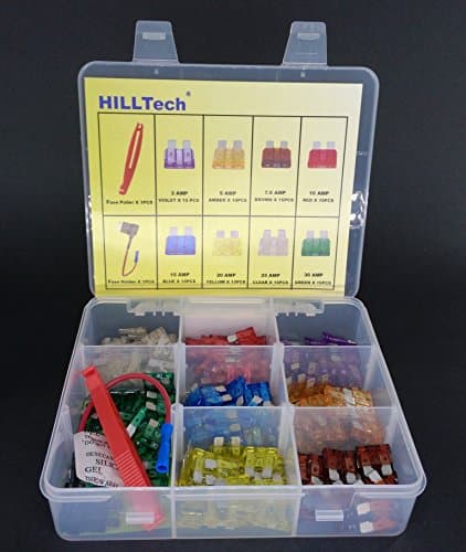 US Grade 120 PCS w/Puller &amp; Holder Fuse Kit Set Assorted, 3A, 5A, 7.5A, 10 A, 15 A, 20 A, 25 A, 30 A ATO-120HP (includes : 8 Ratings with 15 pcs each plus Puller / Extractor &amp; Fuse Holder Wire) ATO-120HP
