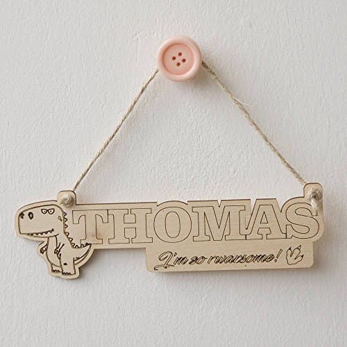 Personalised child's dinosaur name sign