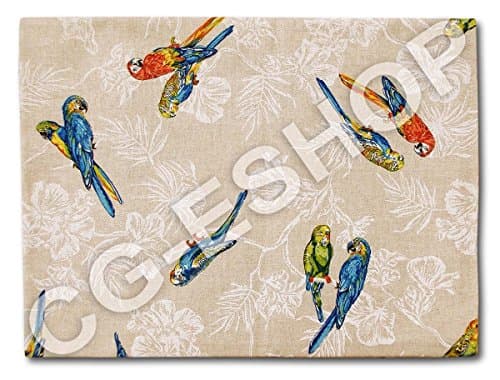 Square Tablecloth Cotton Square Table 140 x 140 cm Parrots