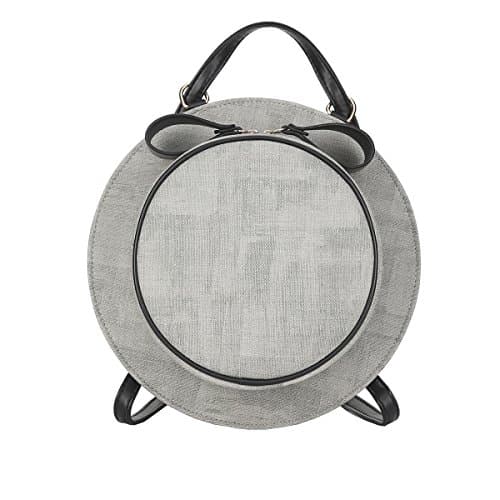 E-GIRL S820 Light Grey New Style PU Leather Backpack HandBag,275×75×275(mm)