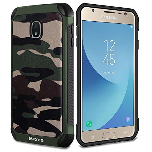 Samsung Galaxy J3 2017 Case, Epxee Shockproof [Heavy Duty Protective] Silicone Bumper Phone Case Cover [for Galaxy J3 2017] - (Camouflage-001)