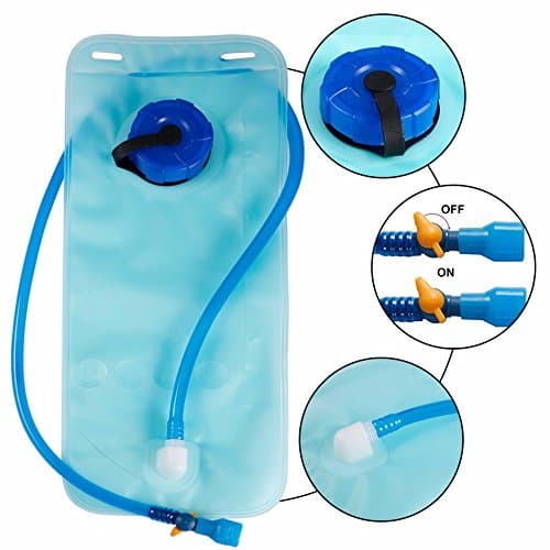 Hydration Bladder 2 Liter MeiTeAi Water Storage Bladder Bag Leak Proof Water Reservoir Backpacks Portable for Hiking Biking Climbing Cycling Running