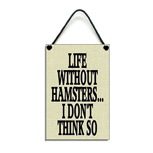 Life Without Hamsters I Don't Think So Fun Gift Handmade Wooden Home Sign/Plaque 398