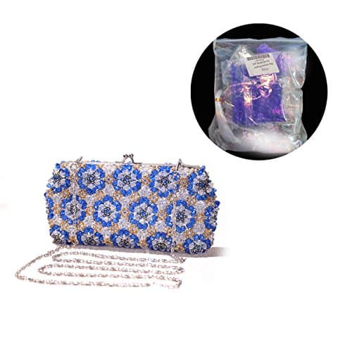 Handmade Beads Bag Making Supplies Beading Tools &amp;Tutorial Purse Handbag Set For Art&amp; Crafts Beginners , Blue