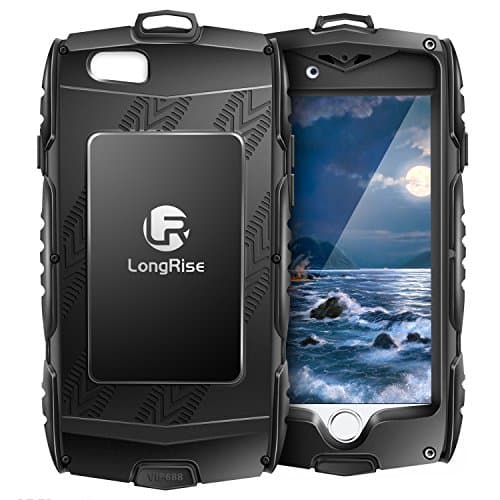 iPhone 6 Plus Case, iPhone 6s Plus Heavy Duty Case Defender Protective [ShockProof] [Touch ID] [Built-in Screen Protector] Full Body Case for iPhone 6 plus Sports Running Cases with Hook for iPhone 6 5.5 inch, Black
