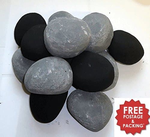 20(Black and grey) Pebbles Replacement /Bio Fuels/Ceramic/Boxed/