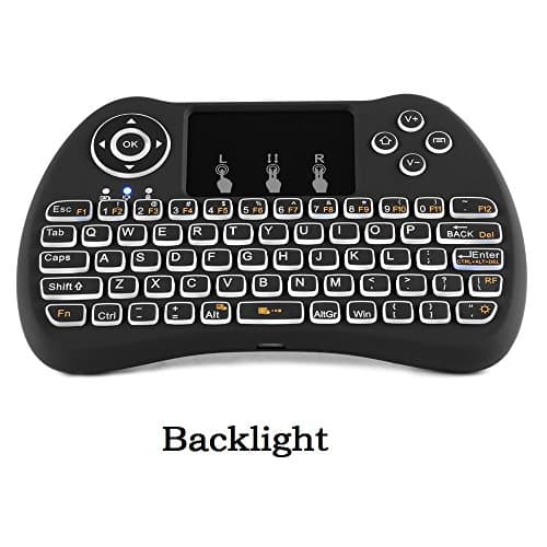 Backlit Wireless Mini Keyboard 2.4Ghz Multi-media Portable Handheld Touchpad Android Keyboard with Mouse Right and Left Button for PC / Pad / Xbox 360 / PS3 / Google Android TV Box / HTPC / IPTV
