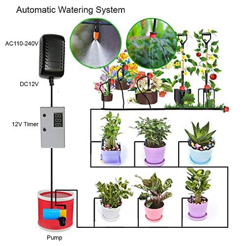 Automatic Watering System with DIY Timer Auto Irrigation for Home Garden Indoor Plants Flower