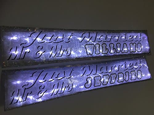 flashflash banners NEW Flashing LED Light up personalised mr & mrs Wedding decorations banner