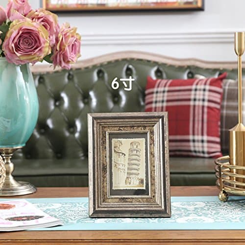 Retro Solid Wood Photo Frame, Home Model Room, Desk, Soft Decorations, Furnishings,6 Inch,White