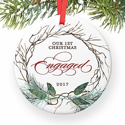Christmas Tree Decor Rustic Engagement for Engaged Couple First Xmas s for Soon to Be Mr &amp; Mrs Present Ornaments for Kids Xmas Anniversary Gifts